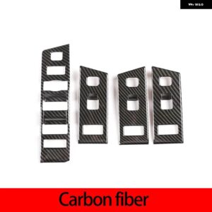 LHD レンジローバー EVOQUE 2020 カーボンウィンドウ リフトスイッチ ボタン フレームカバー トリムカースタイリング - carbon fiber