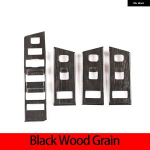 LHD レンジローバー EVOQUE 2020 カーボンウィンドウ リフトスイッチ ボタン フレームカバー トリムカースタイリング - Black Wood Grain