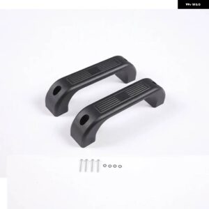 ランドローバー ディフェンダー 90 110 04-18 合金ドア インテリア ドアハンドル 装飾 レトロフィット交換部品 - black