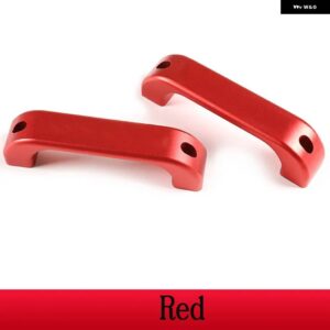 ランドローバー ディフェンダー 90 110 04-18 合金ドア インテリア ドアハンドル 装飾 レトロフィット交換部品 - red