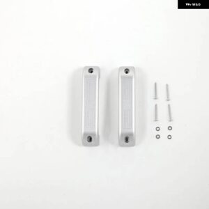 ランドローバー ディフェンダー 90 110 04-18 合金ドア インテリア ドアハンドル 装飾 レトロフィット交換部品 - Silver