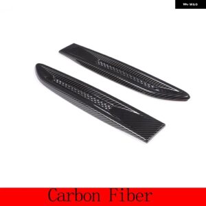 ジャガー 2個 黒 XF XFL XE F ペース F ペース X761 ABS カーボンサイドフェンダーベントトリムカバー カー - Carbon Fiber