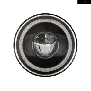 ランドローバー 車 7インチ ヘッドライト ディフェンダー 90 110 ラウンド LED ヘッドライト DRL 黄色信号灯付き LADA NIVA 4X4 ジープ JK LJ - 1pcs black
