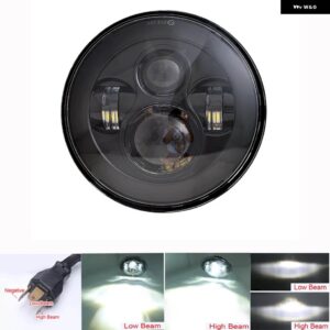 ランドローバー 7インチ LED ヘッドライト LADA NIVA 4X4 H4 DRL HI/LO ビームランニングライト ジープ ラングラー JK ディフェンス用 - 1pcs 02 Headlight