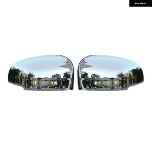 ボルボ XC60 2018-24 2025 ABS クロームカーボンリアビューサイドミラー カバー ケースシェルトリム - Silver
