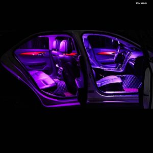スバル フォレスター SH SJ SK 2009-2017 2018 2019 10個 LED 電球 インテリア 地図読書ランプドアトランクラン - Pink