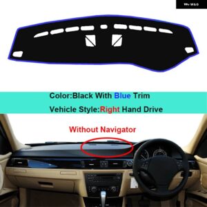 BMW 3シリーズ E90 E91 E92 E93 ワゴン 39022 インナーダッシュボード パッド カバー プロテクター - RHD Blue No NAV