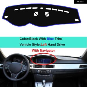 BMW 3シリーズ E90 E91 E92 E93 ワゴン 39022 インナーダッシュボード パッド カバー プロテクター - LHD Blue With NAV