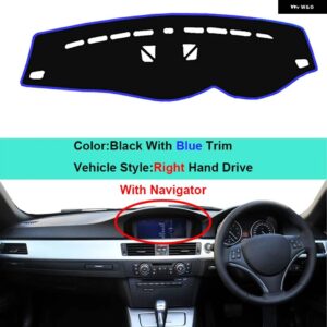 BMW 3シリーズ E90 E91 E92 E93 ワゴン 39022 インナーダッシュボード パッド カバー プロテクター - RHD Blue With NAV