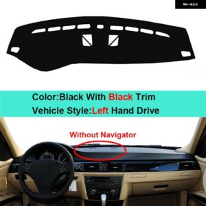 BMW 3シリーズ E90 E91 E92 E93 ワゴン 39022 インナーダッシュボード パッド カバー プロテクター - LHD Black No NAV