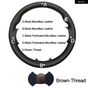スバル 車ステアリング ホイールカバー フォレスター 2005 - 2007 アウトバックレガシィ 2005 - 2007 編組ステアリング ホ - Drown Thread