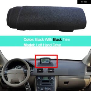 ボルボ 2 層インナーダッシュボード カバー クッション サンシェード ダッシュボード パッド ケープ XC90 2002 - 2011 2012 2013 - black