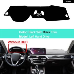 BMW インナーダッシュボード カバー 5シリーズ G30 2017-20 サンシェード クッション サンシェード パッド - LHD No HUD Black