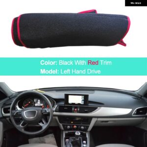 アウディ A6 C7 IV 2012-2018 LHD RHD 2 層ダッシュボード カバー ケープラグ シェード パッド 2014-17 - LHD red