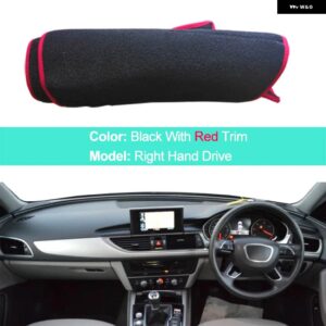 アウディ A6 C7 IV 2012-2018 LHD RHD 2 層ダッシュボード カバー ケープラグ シェード パッド 2014-17 - RHD red