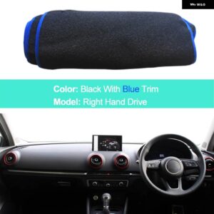 アウディ インナーダッシュボード カバー A3 8V 2014 - 2020 サンシェード 抗太陽 2015-19 パッド クッション - RHD Blue Edge