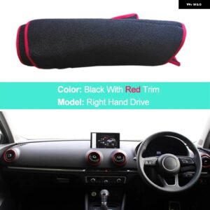 アウディ インナーダッシュボード カバー A3 8V 2014 - 2020 サンシェード 抗太陽 2015-19 パッド クッション - RHD Red Edge