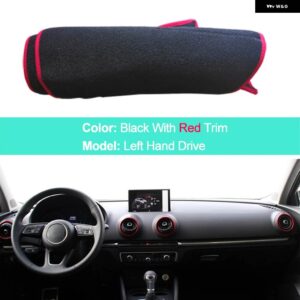アウディ インナーダッシュボード カバー A3 8V 2014 - 2020 サンシェード 抗太陽 2015-19 パッド クッション - LHD Red Edge