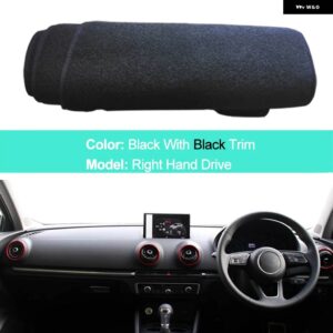 アウディ インナーダッシュボード カバー A3 8V 2014 - 2020 サンシェード 抗太陽 2015-19 パッド クッション - RHD Black Edge