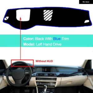 BMW ダッシュボード カバー クッション 5シリーズ F10 2010-16 サンシェード パッド 抗 UV - LHD Blue With HUD