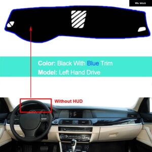 BMW ダッシュボード カバー クッション 5シリーズ F10 2010-16 サンシェード パッド 抗 UV - LHD Blue No HUD