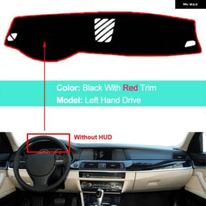 BMW ダッシュボード カバー クッション 5シリーズ F10 2010-16 サンシェード パッド 抗 UV - LHD Red No HUD