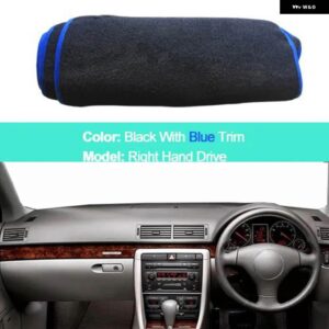 アウディ A4 B6 B7 2002 -2007 2008 LHD RHD 2 層車インナーダッシュボード カバー ケープ クッション パッド スタイリング - LHD Blue