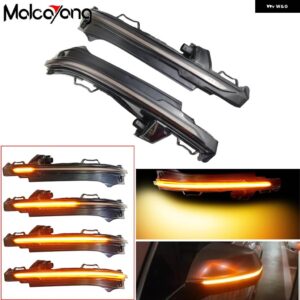 アウディ 1ペア ダイナミック LED ウィンカー ウインカーランプシーケンシャルサイドミラー インジケータ ライト Q5 年度 2018 2019 Q7 4メートル 2016 2017 - Dynamic Yellow