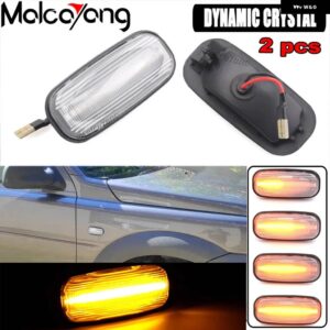 ランドローバー 1ペア アンバー ダイナミック 流れる LED ウィンカー サイド マーカーライト ディスカバリー 2 1999-2004 ディフェンダーフリーランダー 1 - Dynamic Crystal