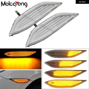 ポルシェ 2個 カイエン 958 92A 2011-2014 # 95863107200 LED 流れるウィンカー ランプシーケンシャルサイドマーカ - Dynamic Crystal