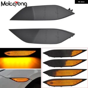 ポルシェ 2個 カイエン 958 92A 2011-2014 # 95863107200 LED 流れるウィンカー ランプシーケンシャルサイドマーカ - Dynamic Smoked
