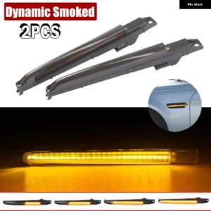 BMW 5シリーズ F10 M5 E70 E71 X5 X6 M E82 M クーペ LED ダイナミック アンバー サイドマーカーウインカーフェンダーウィンカー インジケータ ーライト - Dynamic Smoked