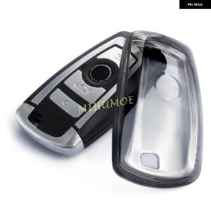 BMW 黒クリアキーフォブケースカバー ホルダー キーホルダー F20 F21 F22 F30 F31 F34 F10 F11 F07 F01 F25 F32 F36 F26 F06 F12 - 1x Key Case