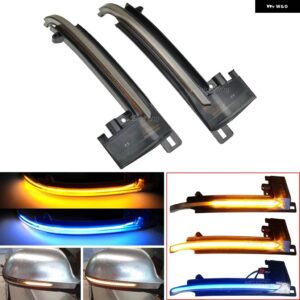 アウディ ダイナミック ウィンカー LED サイドミラー インジケータ ーウインカーリピーターライト A3 8P A4 A5 B8 Q3 A6 C6 S6 B8.5 S5 RS5 RS4 - B8-Blue-Yellow