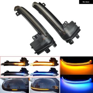 アウディ ダイナミック ウィンカー LED サイドミラー インジケータ ーウインカーリピーターライト A3 8P A4 A5 B8 Q3 A6 C6 S6 B8.5 S5 RS5 RS4 - B8.5-Blue-Yellow
