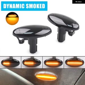 スバル シーケンシャル点滅ランプダイナミック ウインカー LED ウィンカー サイド マーカーライト フォレスターインプレッサ WRX STI - Dynamic Smoked Black