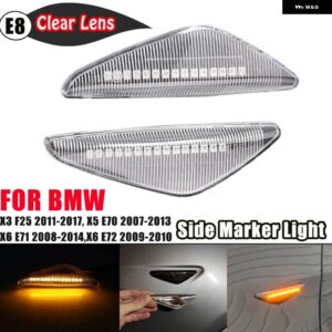 BMW 流れるウィンカー ライトダイナミック カー LED サイドマーカーシーケンシャル インジケータ ウインカー X6 E71 E72 X5 E70 X3 F25 - Crystal