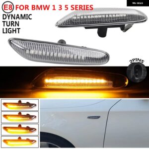 BMW E60 E90 LED サイドマーカーフェンダーランプ E46 E36 E61 E92 E93 X1 E84 X3 ストリーマー LED ダイナミック ウィンカー ライト流れるウインカー - 15 SMD Crystal3