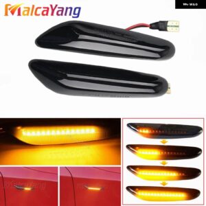 BMW E60 E90 LED サイドマーカーフェンダーランプ E46 E36 E61 E92 E93 X1 E84 X3 ストリーマー LED ダイナミック ウィンカー ライト流れるウインカー - 15 SMD Smoked Black