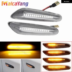 BMW E60 E90 LED サイドマーカーフェンダーランプ E46 E36 E61 E92 E93 X1 E84 X3 ストリーマー LED ダイナミック ウィンカー ライト流れるウインカー - 15 SMD Crystal