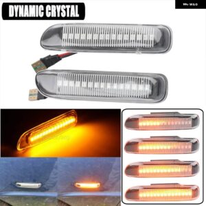 BMW E46 3シリーズ リムジンクーペコンパクトカブリオレツーリングダイナミック 点滅 LED サイドマーカーシーケンシャルウインカーウィンカー ライト - Dynamic Crystal