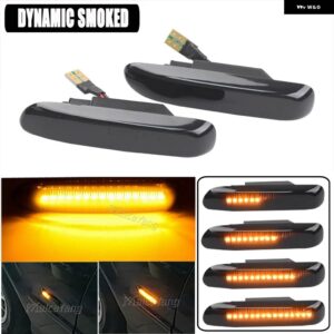 BMW E46 3シリーズ リムジンクーペコンパクトカブリオレツーリングダイナミック 点滅 LED サイドマーカーシーケンシャルウインカーウィンカー ライト - Dynamic Smoked Black