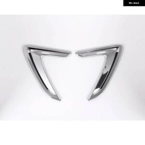 BMW 1ペア サイドエアベントカバー トリムフェンダー ステッカー 3シリーズ F30 2013-2018 エアベントフェンダーカバー トリム ステッカー ABS - Chrome silver