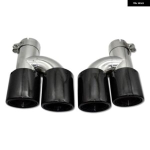 BMW 排気 640I 535I マフラー 先端デュアルマフラー ステンレス排気先端 H 形状バンパー マフラー 先端 - Carbon　Fiber　A
