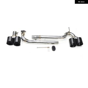 BMW クワッド排気先端ステンレスマフラー F10 F11 520I 523I 525I 528I 530I 排気先端 M5 バンパー マフラー 先端 - Carbon　Fiber　B