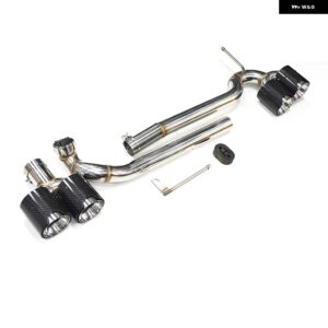 BMW クワッド排気先端ステンレスマフラー F10 F11 520I 523I 525I 528I 530I 排気先端 M5 バンパー マフラー 先端 - Carbon　Fiber　C