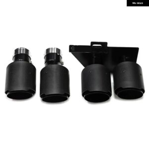 BMW デュアル排気先端 304 ステンレスマフラー 先端 F10 F11 520I 523I 525I 528I 530I M5 バンパー マフラー - Carbon　Fiber　C