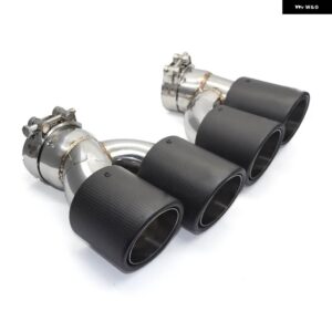 BMW デュアルアウト排気先端カーボンマフラー 先端 H 形状テールパイプ 525I 528I 530I G30 G31 2018 + 5シリーズ 排気先端ノズル - Carbon　Fiber　A