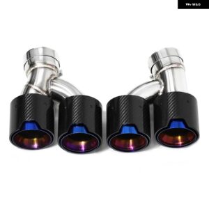 BMW デュアルアウト排気先端カーボンマフラー 先端 H 形状テールパイプ 525I 528I 530I G30 G31 2018 + 5シリーズ 排気先端ノズル - Carbon　Fiber　G