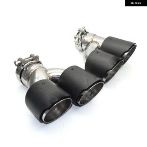 BMW デュアルアウト排気先端カーボンマフラー 先端 H 形状テールパイプ 525I 528I 530I G30 G31 2018 + 5シリーズ 排気先端ノズル - Carbon　Fiber　B